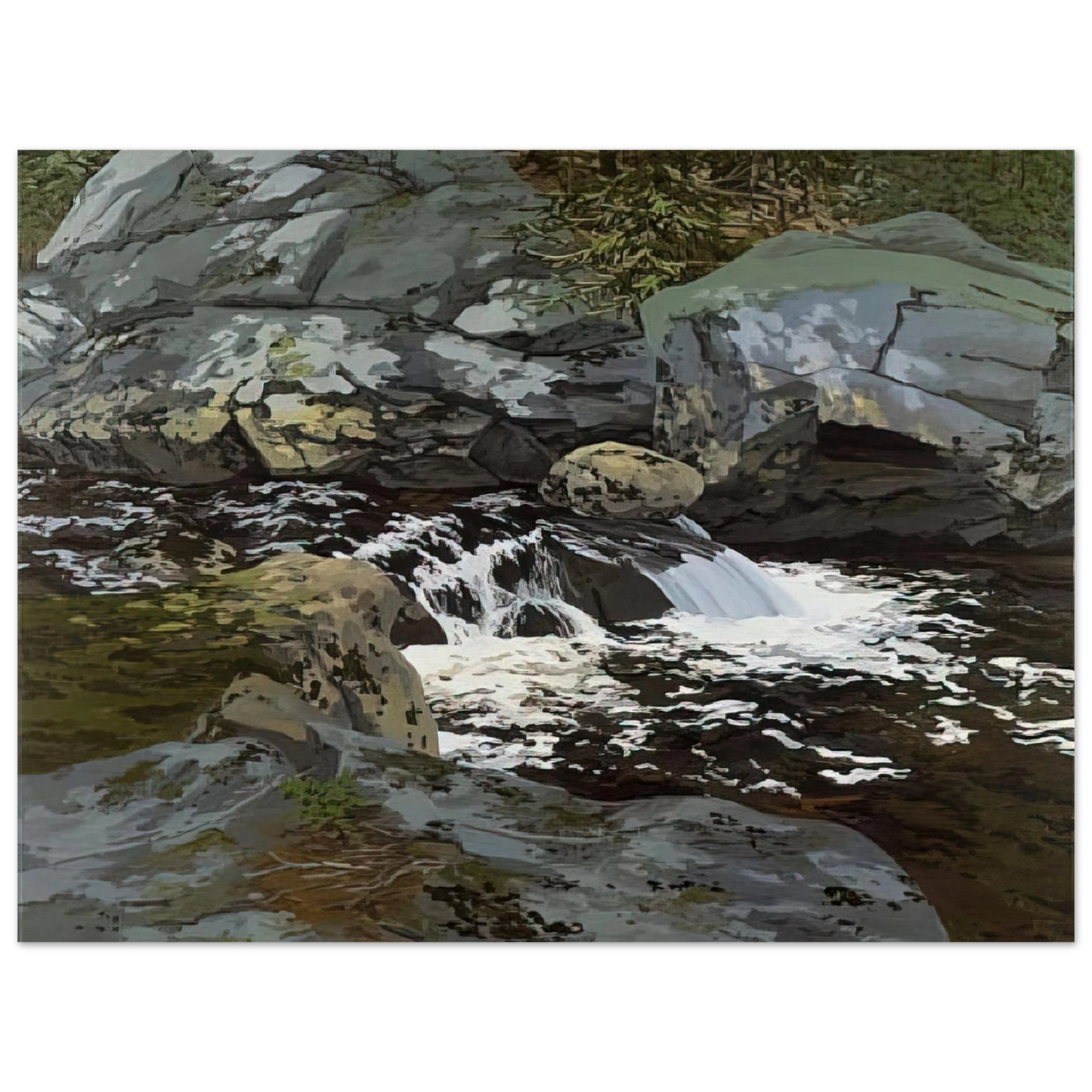 Neil Welliver - Cascade - 1974 75x100 cm / 30x40inches Fine Art Poster