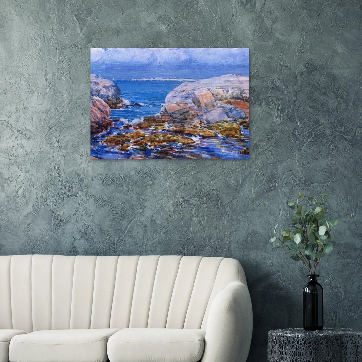 Duck Island, Isles of Shoals - Childe Hassam Brushed Aluminum Print - 70x100 cm / 28x40 inches | Childe Hassam Aluminum Print | Childe Hassam Prints