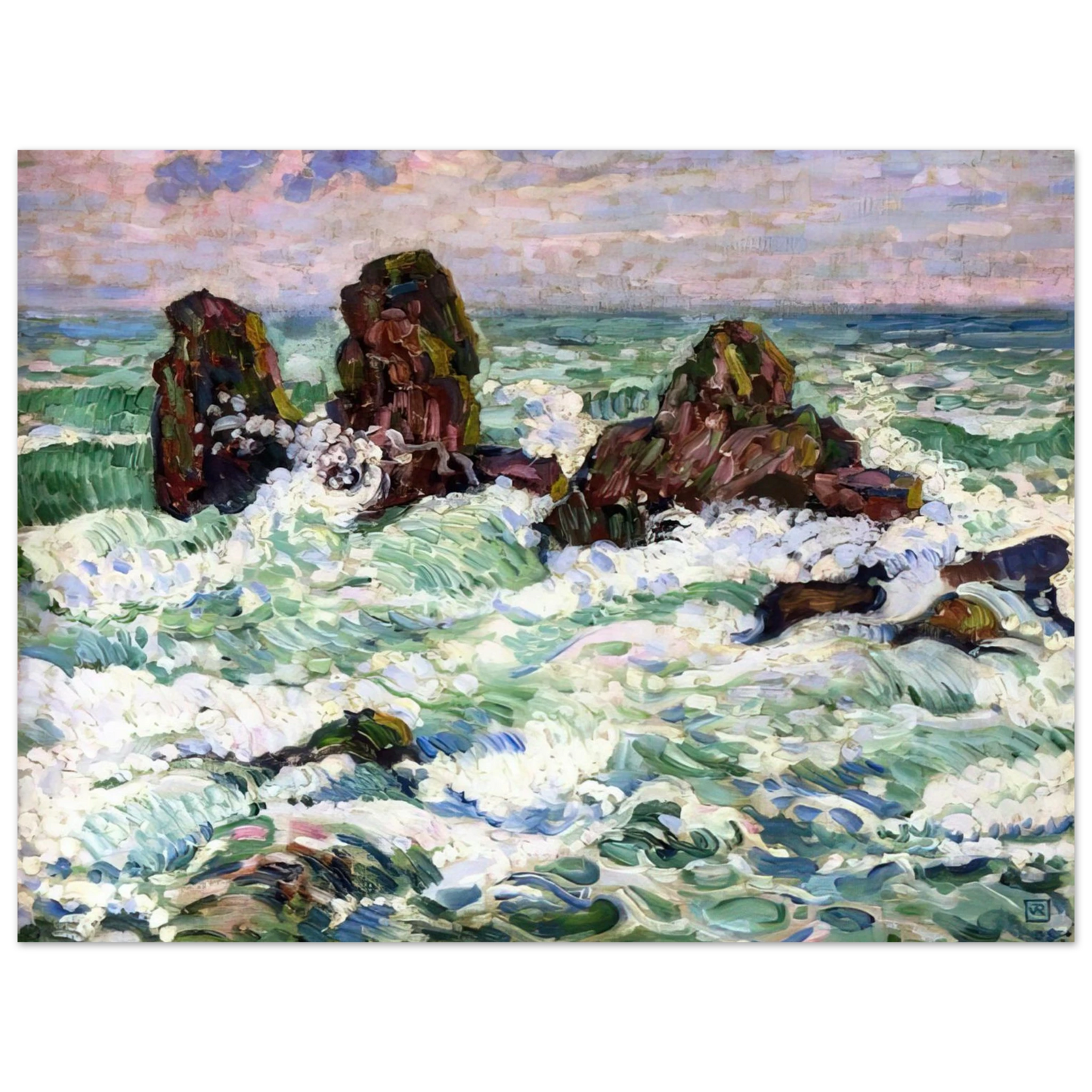 Theo van Rysselberghe - THE ROCKS 1908 75x100 cm / 30x40inches Fine Art Poster