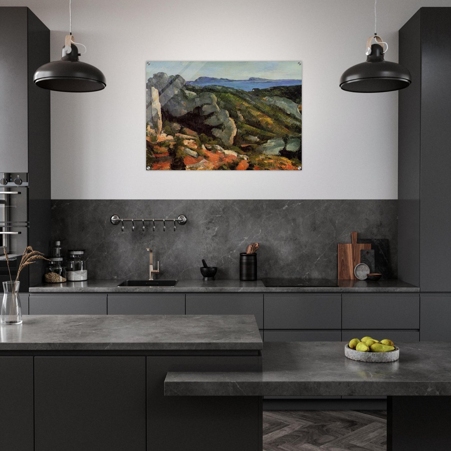 Rocks at L'Estaque - Paul Cézanne Acrylic Print - 70x100 cm / 28x40″ inches