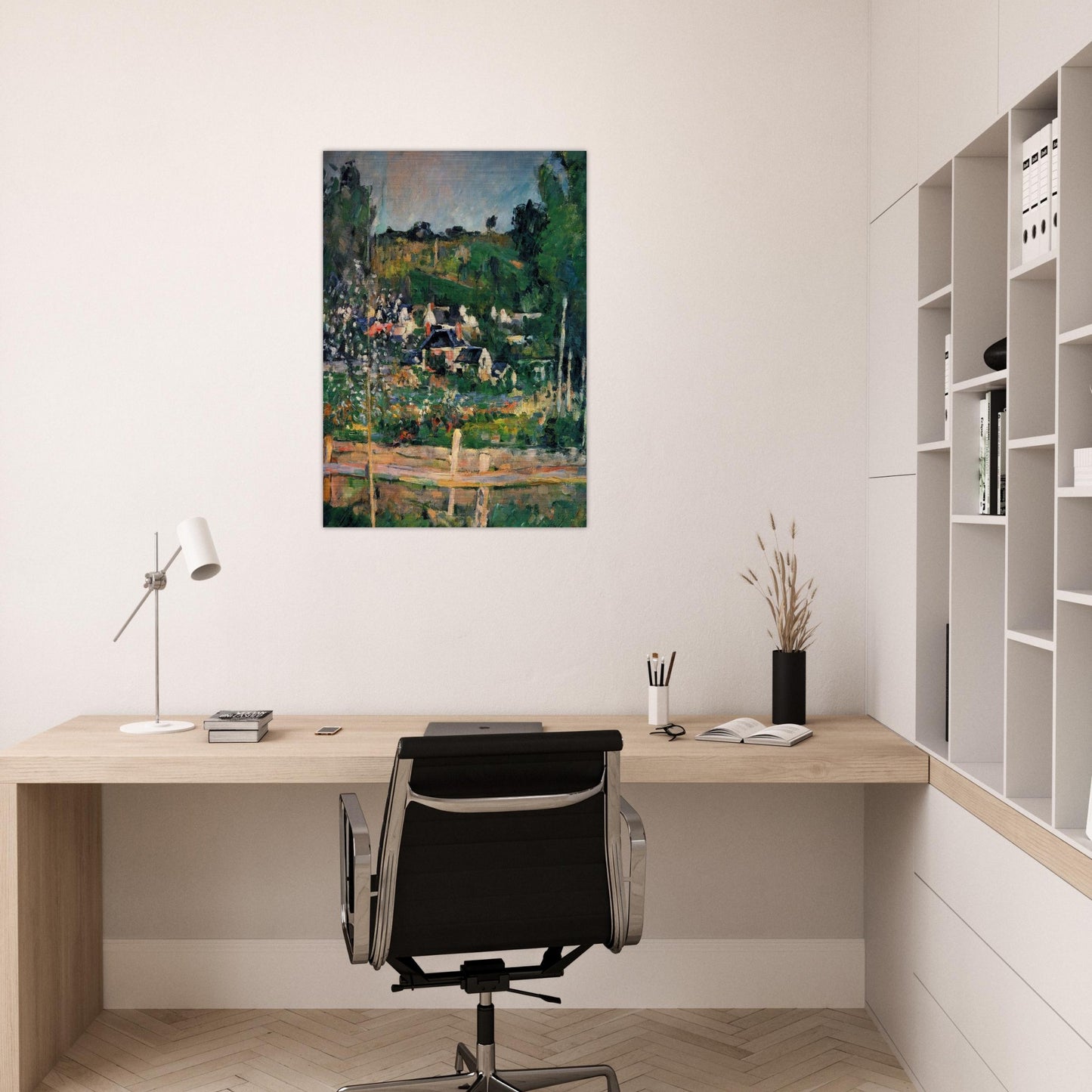 View of Auvers - Paul Cézanne Brushed Aluminum Print - 70x100 cm / 28x40 inches | Paul Cézanne Aluminum Print | Paul Cézanne Prints