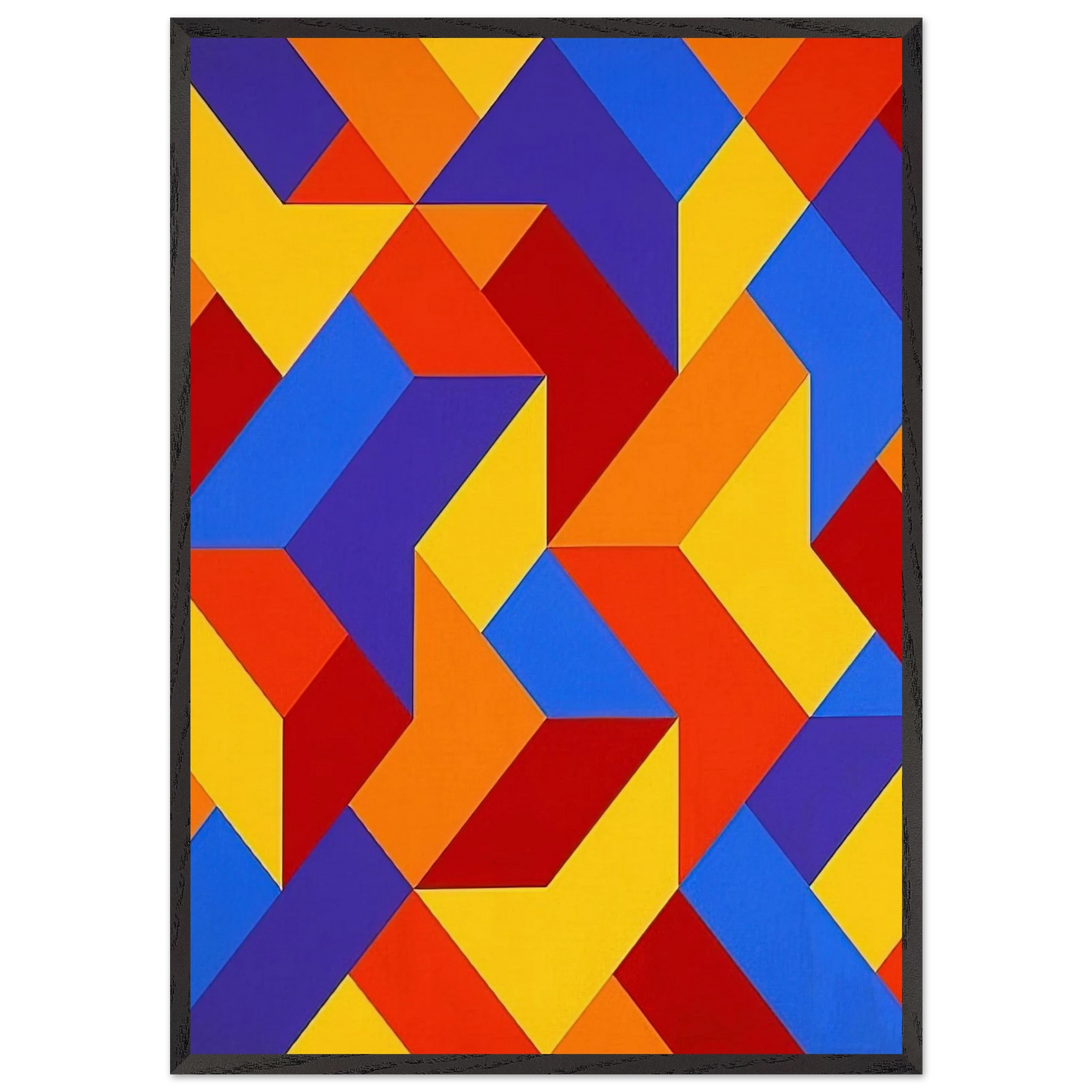 3 - 1969 - Karl Benjamin 70x100 cm / 28x40 inches Framed Art Print – Black Wooden Frame