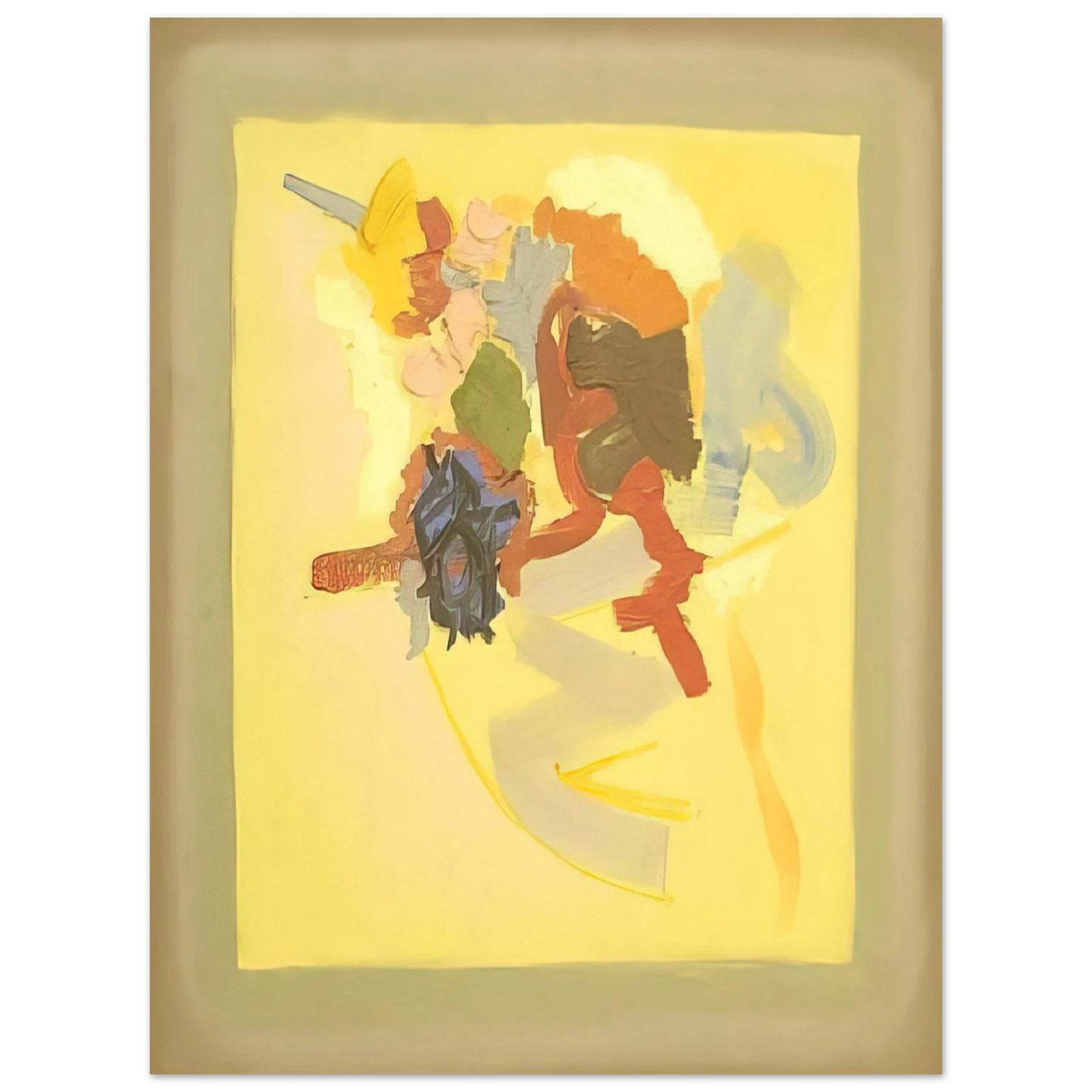 John Ferren - Yellow Field - 1960 75x100 cm / 30x40inches Fine Art Poster