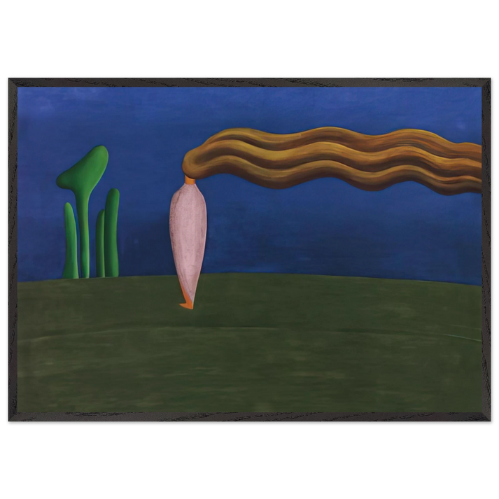 Composition Lonely Figure - Tarsila do Amaral 70x100 cm / 28x40 inches Framed Art Print – Black Wooden Frame