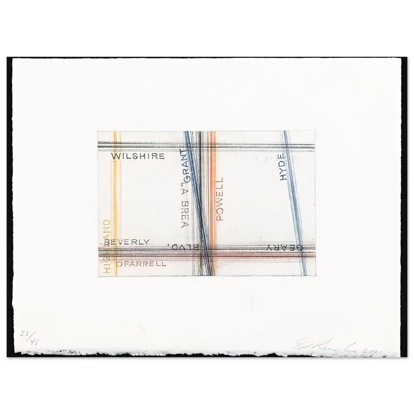 Edward Ruscha - GRANT FROM LOS FRANCISCO SAN ANGELES PORTFOLIO 75x100 cm / 30x40inches Fine Art Poster