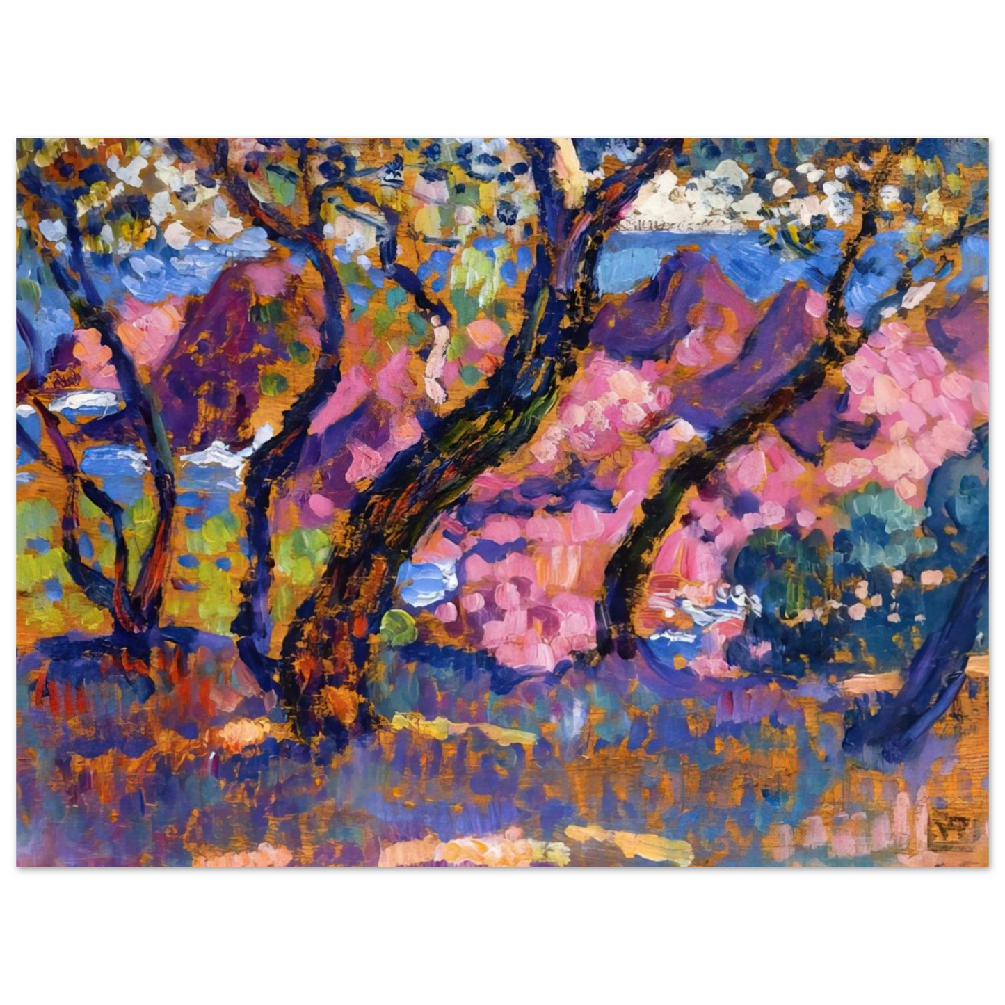 Theo van Rysselberghe - IN THE SHADE OF THE PINES STUDY 1905 75x100 cm / 30x40inches Fine Art Poster