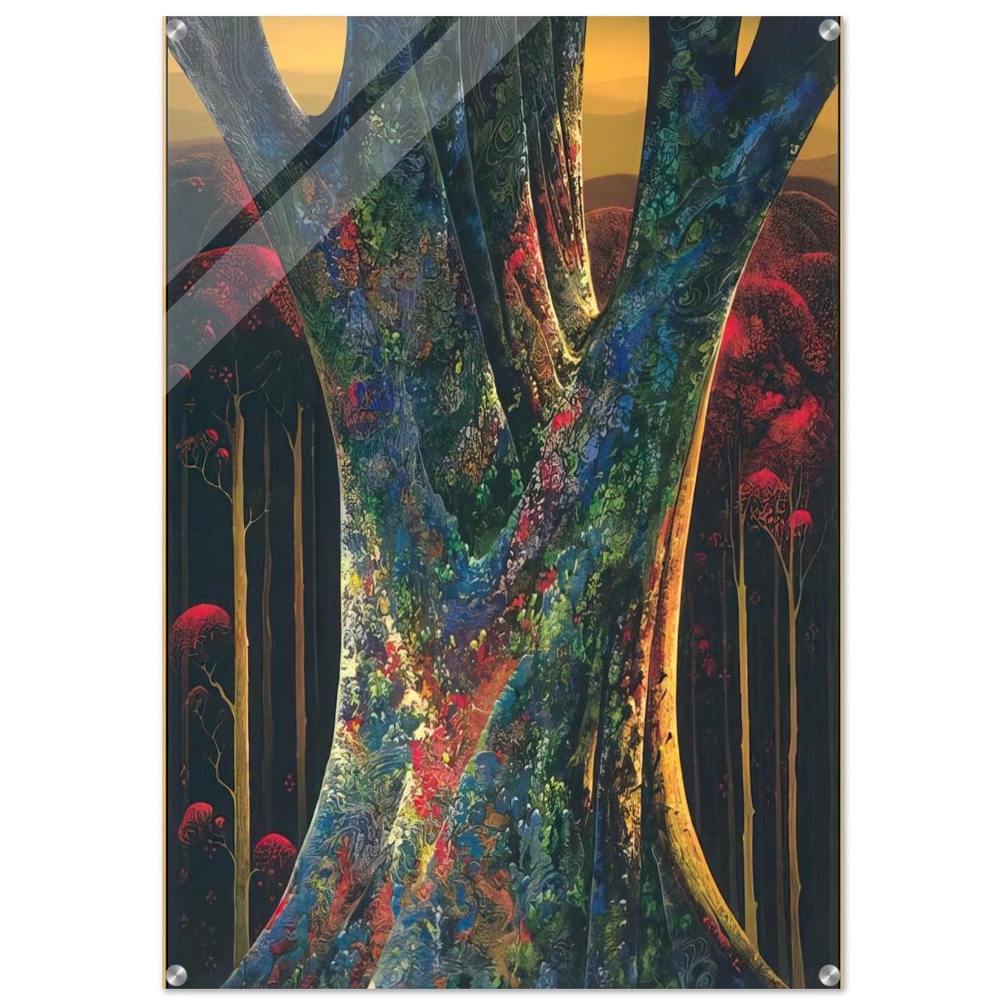 Majestic Tree - Eyvind Earle Acrylic Print - 70x100 cm / 28x40″ inches