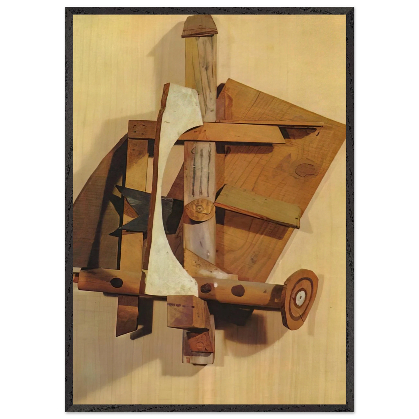 Mandolin - Pablo Picasso 70x100 cm / 28x40 inches Framed Art Print – Black Wooden Frame
