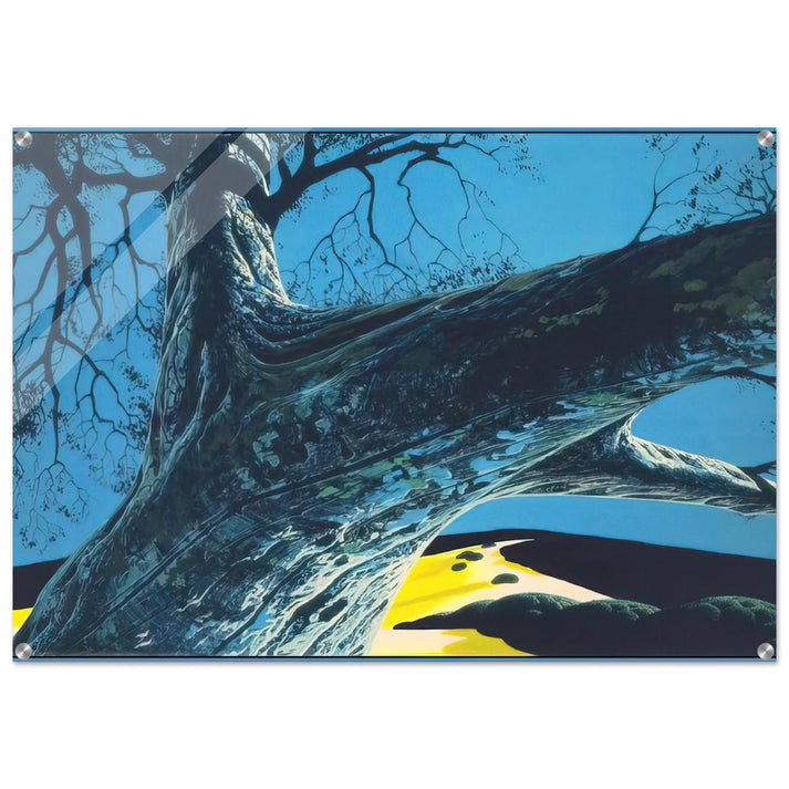 Distant Meadow - Eyvind Earle Acrylic Print - 70x100 cm / 28x40″ inches