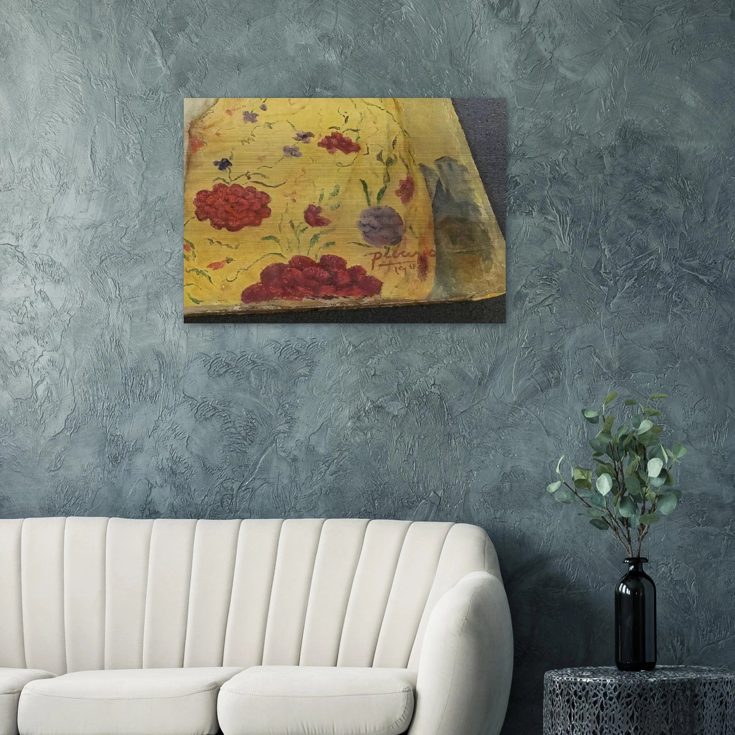 La Maja con Bandolina - 1907 Rome, Italy - Pablo Picasso Brushed Aluminum Print - 70x100 cm / 28x40 inches | Pablo Picasso Aluminum Print | Pablo Picasso Prints