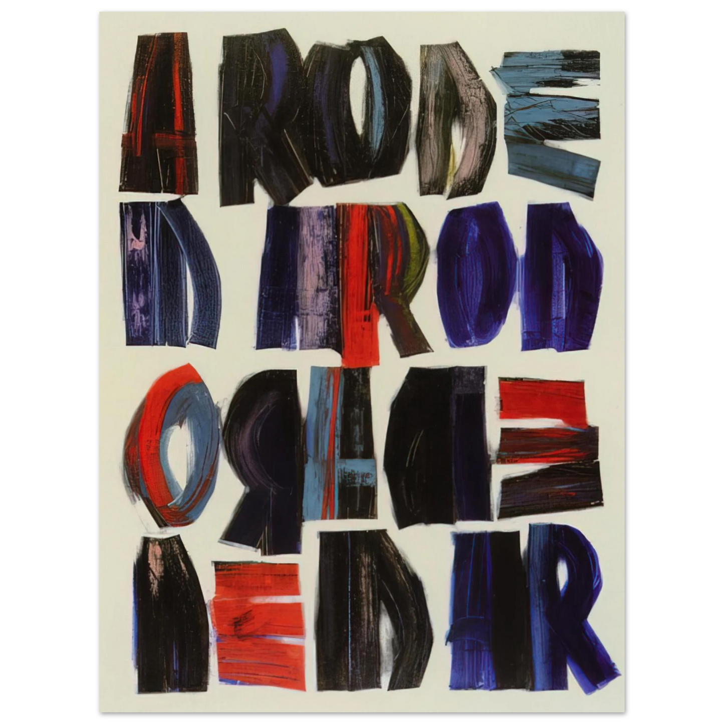 Joao Vieira - Uma rosa é - 1968 75x100 cm / 30x40inches Fine Art Poster