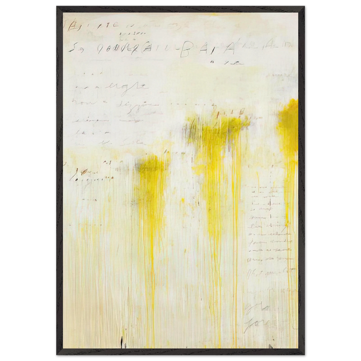 Quattro Stagioni II Estate - Cy Twombly 70x100 cm / 28x40 inches Framed Art Print – Black Wooden Frame