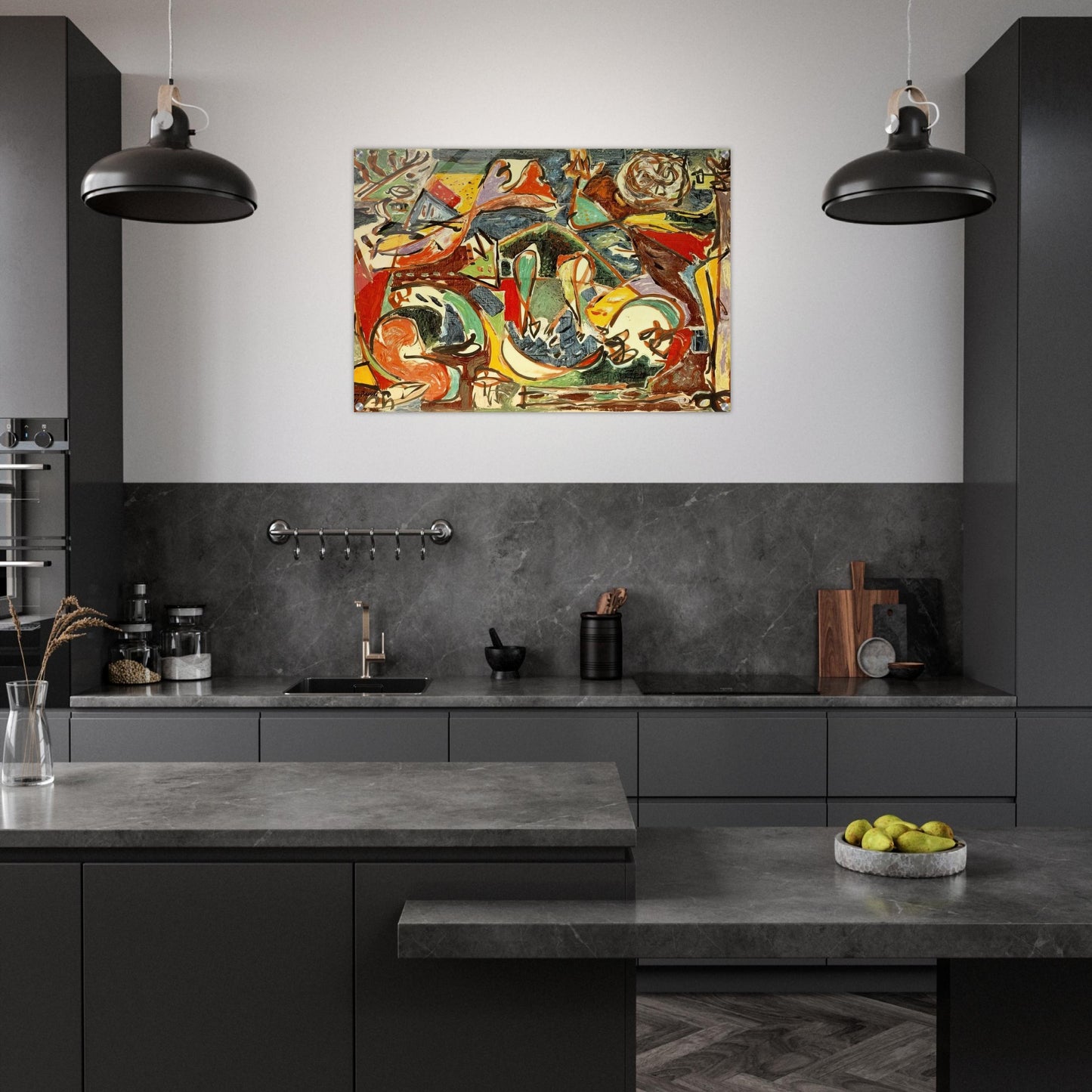 THE KEY - Jackson Pollock Acrylic Print - 70x100 cm / 28x40″ inches