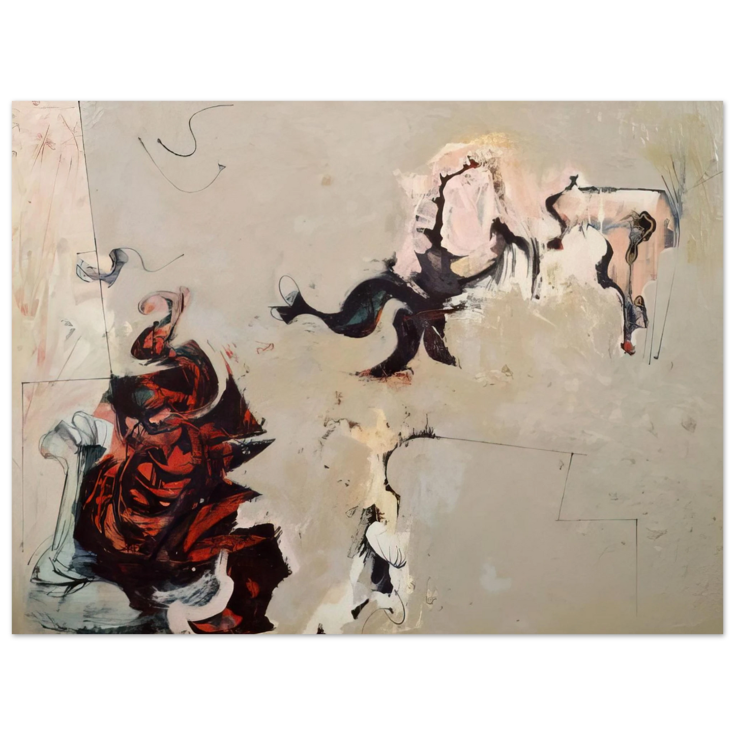 Hassel Smith - Untitled - 1959 75x100 cm / 30x40inches Fine Art Poster