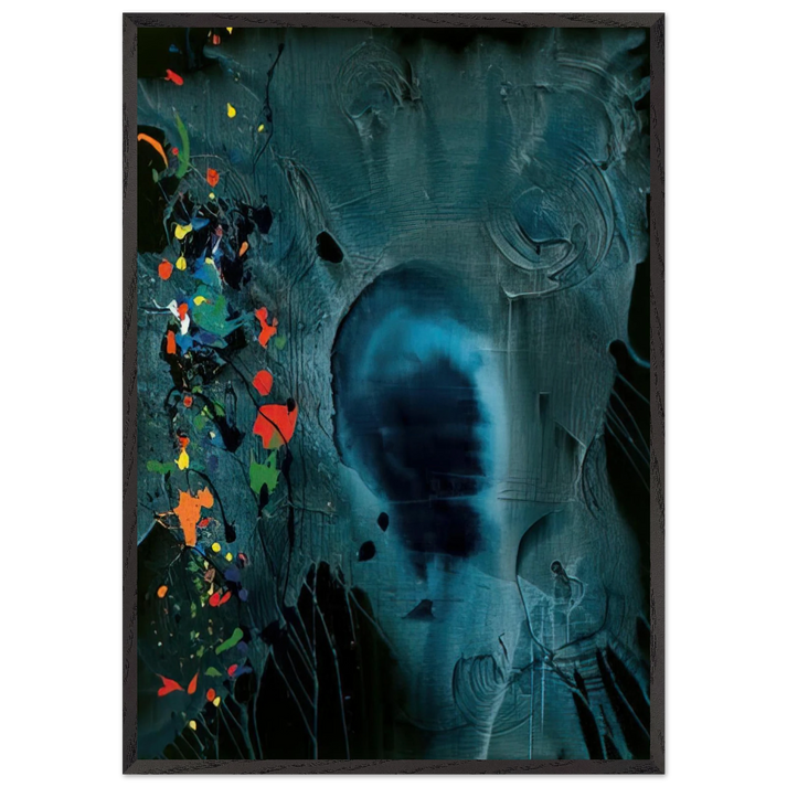 Love and Grief 54006 - 2006 - John Hoyland 70x100 cm / 28x40 inches Framed Art Print – Black Wooden Frame