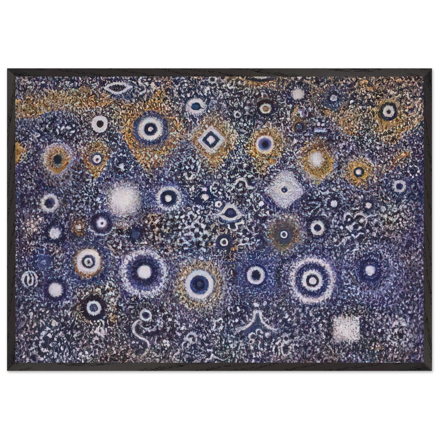 Night Landscape - 1971 - Richard Pousette-Dart 70x100 cm / 28x40 inches Framed Art Print – Black Wooden Frame