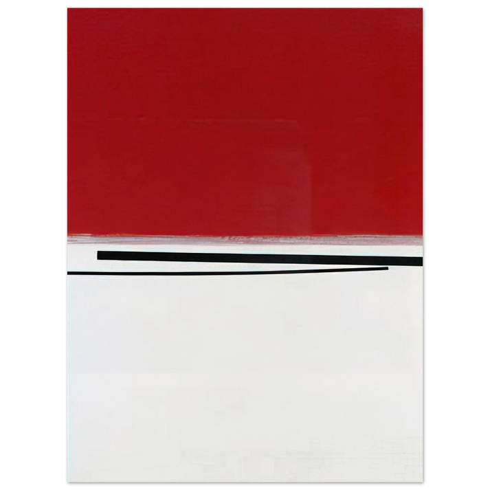 Victor Pasmore - Square Motif in White and Indian Red - 1960 75x100 cm / 30x40inches Fine Art Poster