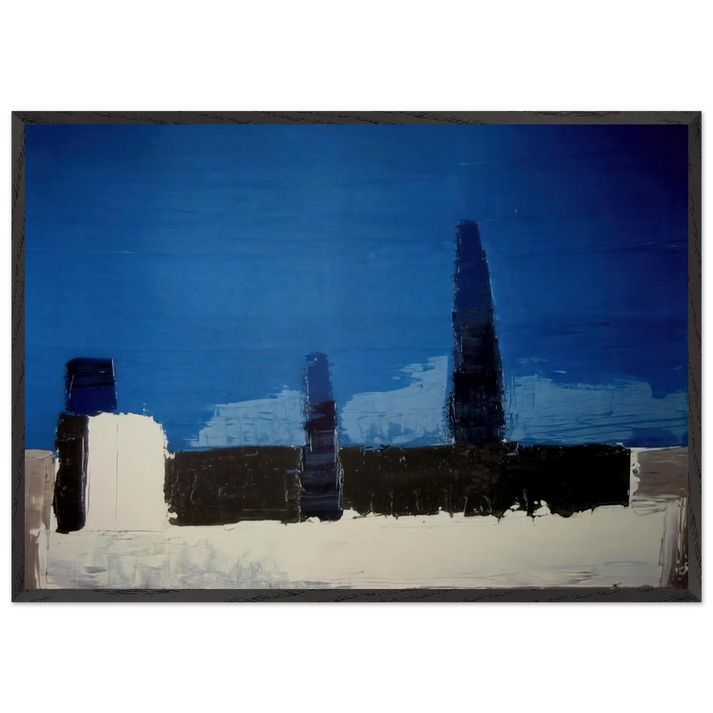 Fiesole - 1953 - Nicolas de Stael 70x100 cm / 28x40 inches Framed Art Print – Black Wooden Frame