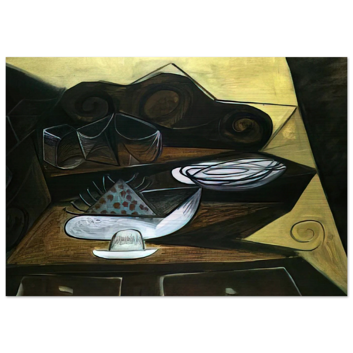 The Buffet Catalan - Pablo Picasso Brushed Aluminum Print - 70x100 cm / 28x40 inches | Pablo Picasso Aluminum Print | Pablo Picasso Prints