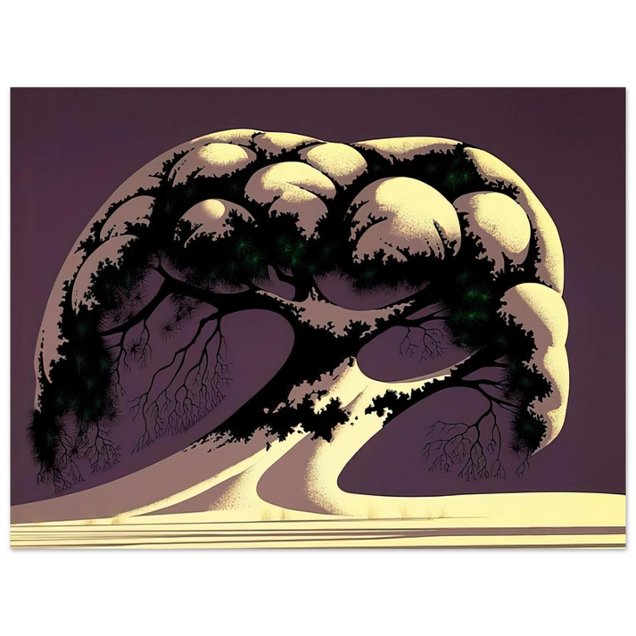 Eyvind Earle - Snow Tree 75x100 cm / 30x40inches Fine Art Poster