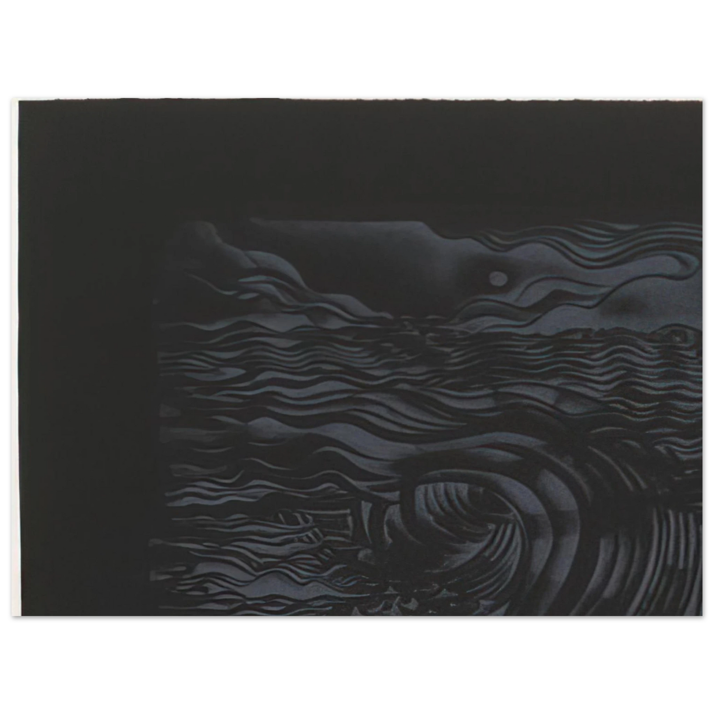 Lee Bontecou - STUDY FOR AN UNTITLED PRINT WHITE ON BLACK 1982 75x100 cm / 30x40inches Fine Art Poster