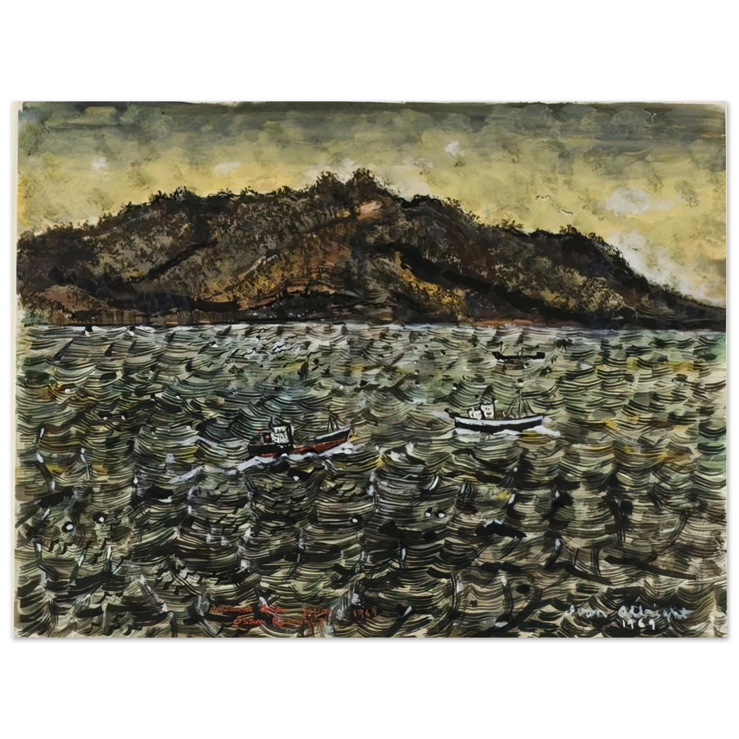 Ivan Albright - INLAND SEA JAPAN FROM BOAT 75x100 cm / 30x40inches Fine Art Poster