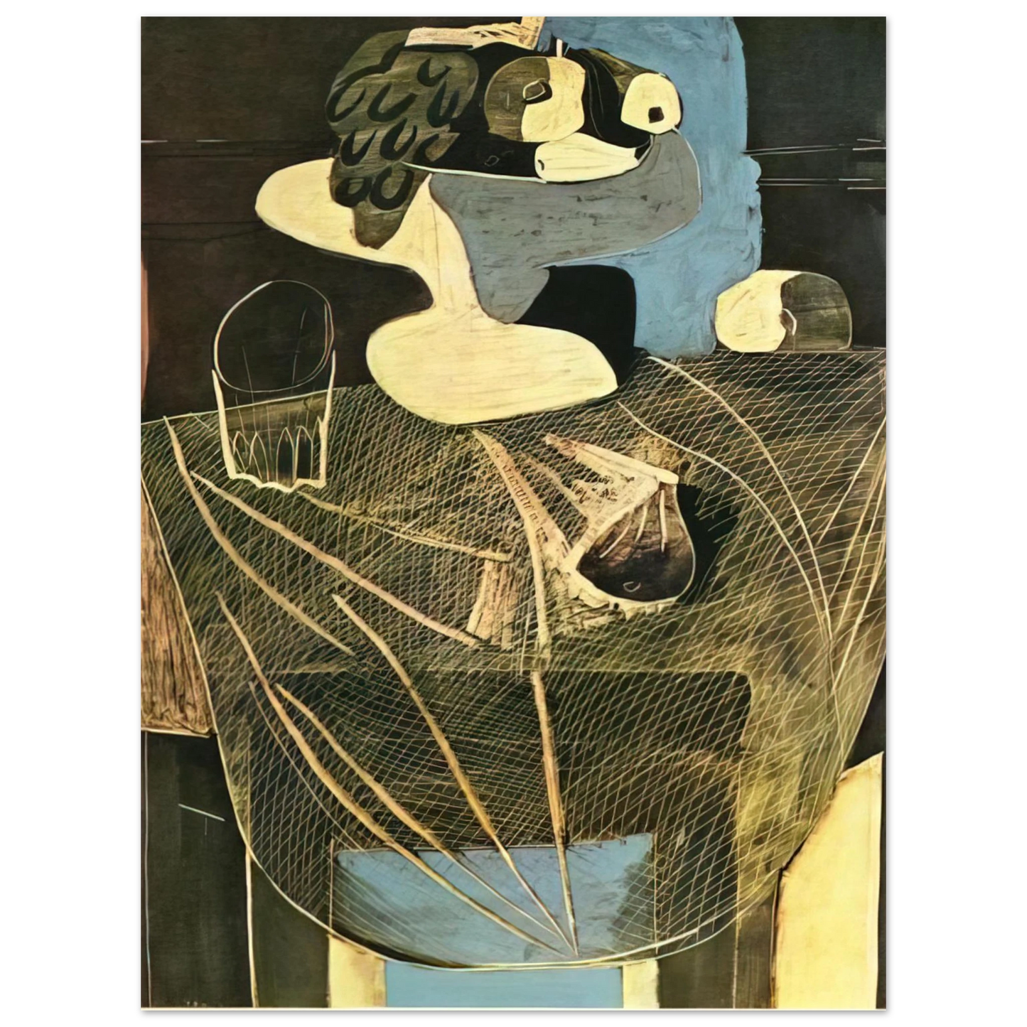 Pablo Picasso - Still life with fishing net 75x100 cm / 30x40inches Fine Art Poster