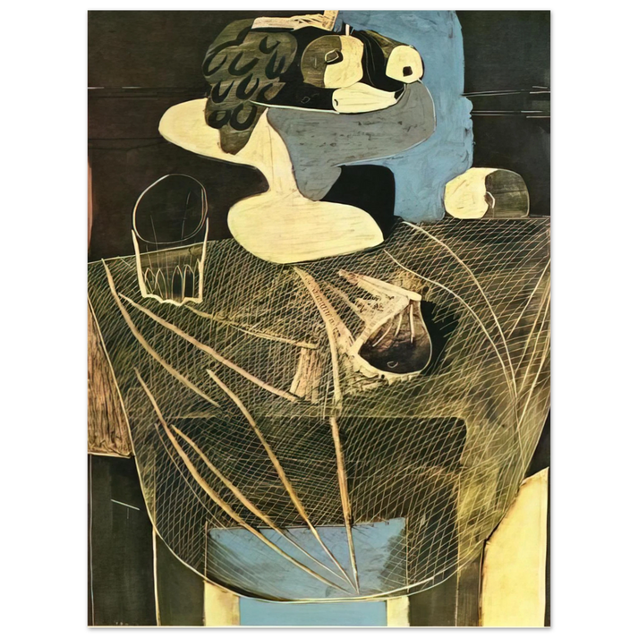 Pablo Picasso - Still life with fishing net 75x100 cm / 30x40inches Fine Art Poster