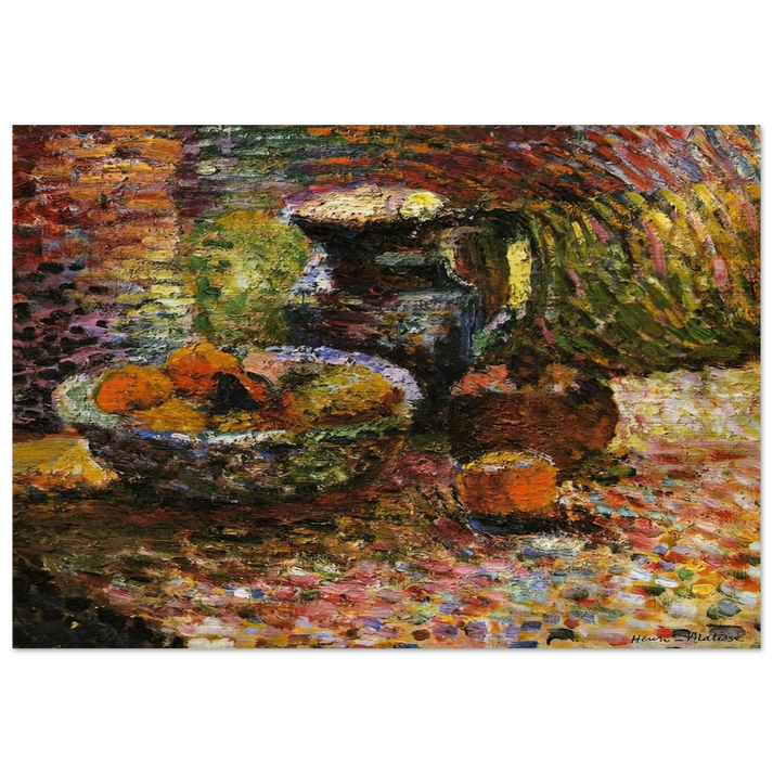 STILL LIFE WITH PITCHER AND FRUIT - Henri Matisse Brushed Aluminum Print - 70x100 cm / 28x40 inches | Henri Matisse Aluminum Print | Henri Matisse Prints