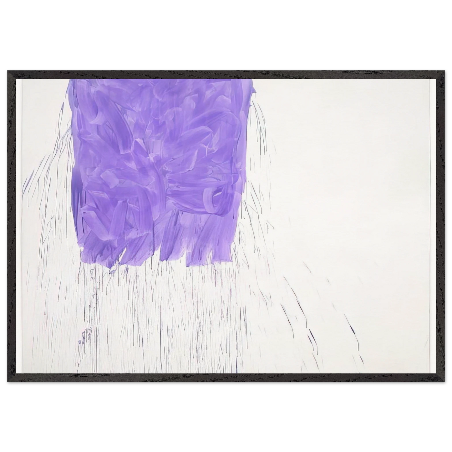 Violet - 1997 - Michel Majerus 70x100 cm / 28x40 inches Framed Art Print – Black Wooden Frame
