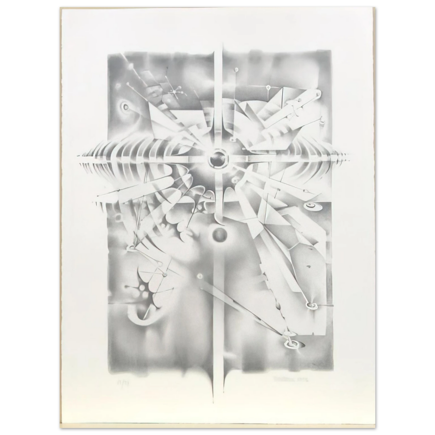 Lee Bontecou - UNTITLED FROM THE ATELIER PROJECT 1986 75x100 cm / 30x40inches Fine Art Poster