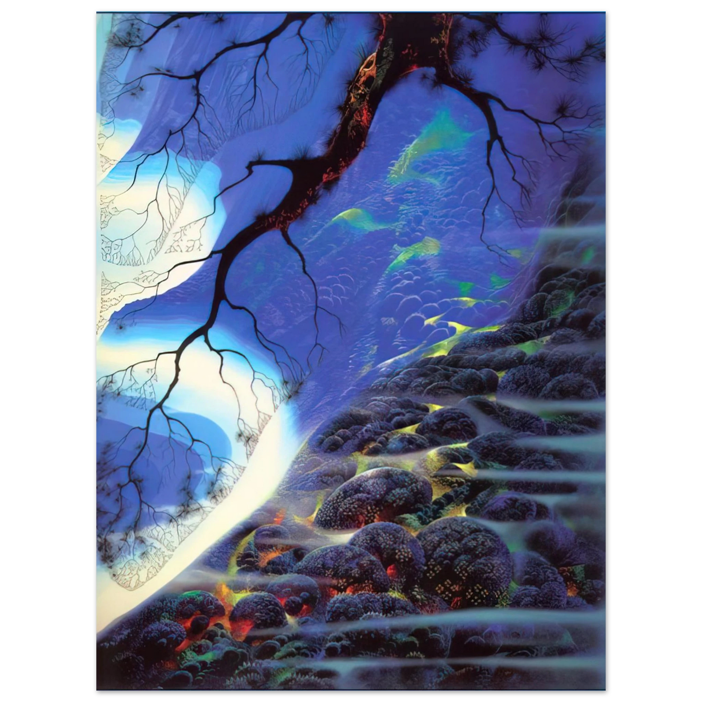 Eyvind Earle - Mystical Big Sur 75x100 cm / 30x40inches Fine Art Poster