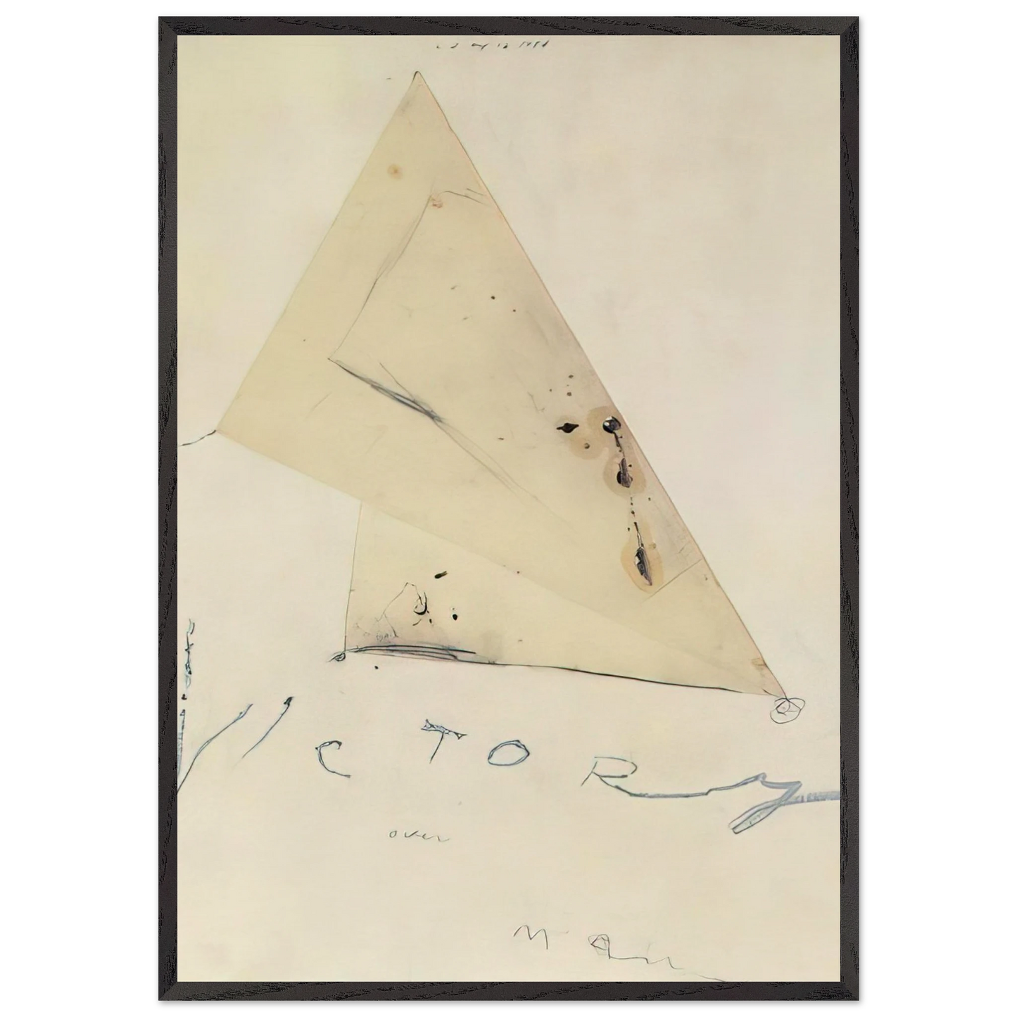 Victory - Cy Twombly 70x100 cm / 28x40 inches Framed Art Print – Black Wooden Frame