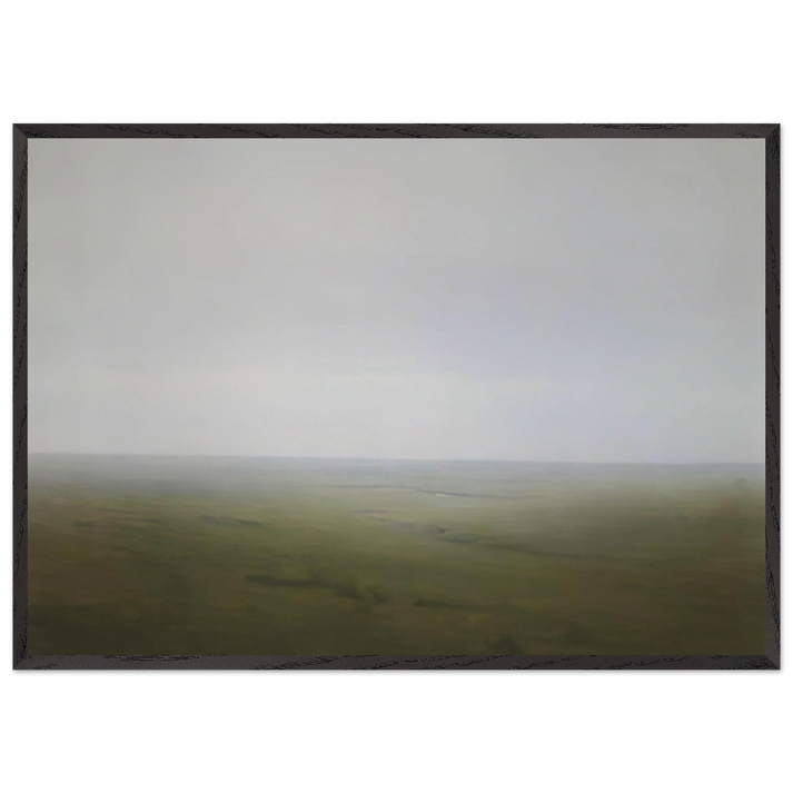 Landscape Steppe - Arkhyp Kuindzhi 70x100 cm / 28x40 inches Framed Art Print – Black Wooden Frame