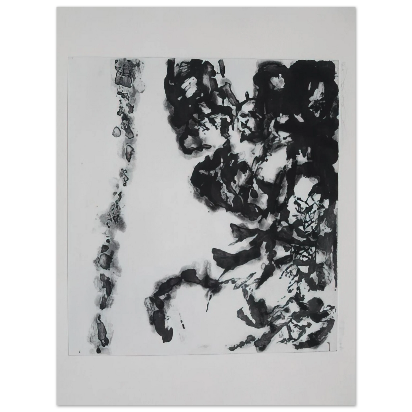 Zao Wou-Ki - EULOGY ON THE EXTREMELY DELICATE THINGS 1993 75x100 cm / 30x40inches Fine Art Poster