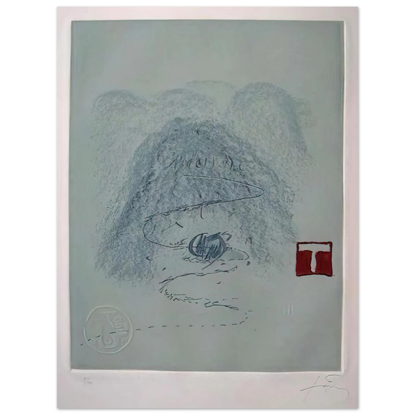 Antoni Tapies - APARICIONS 3 1982 75x100 cm / 30x40inches Fine Art Poster