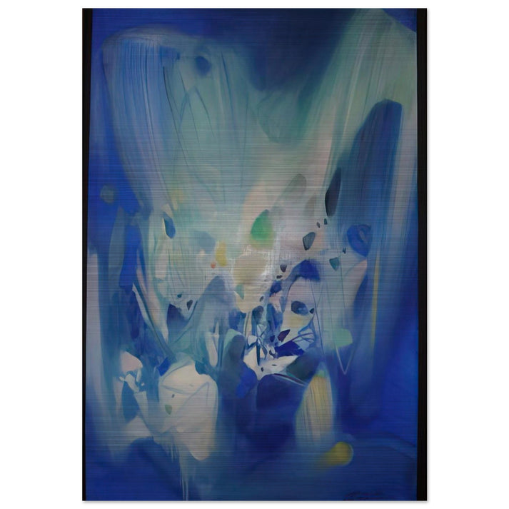 DOMINANT BLEU 1990 - Chu teh Chun Brushed Aluminum Print - 70x100 cm / 28x40 inches | Chu teh Chun Aluminum Print | Chu teh Chun Prints