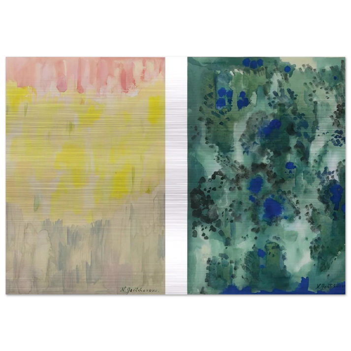 Harmony in Blue and Green. Abstract Composition - Abstract Art - Natalia Goncharova Brushed Aluminum Print - 70x100 cm / 28x40 inches | Natalia Goncharova Aluminum Print | Natalia Goncharova Prints