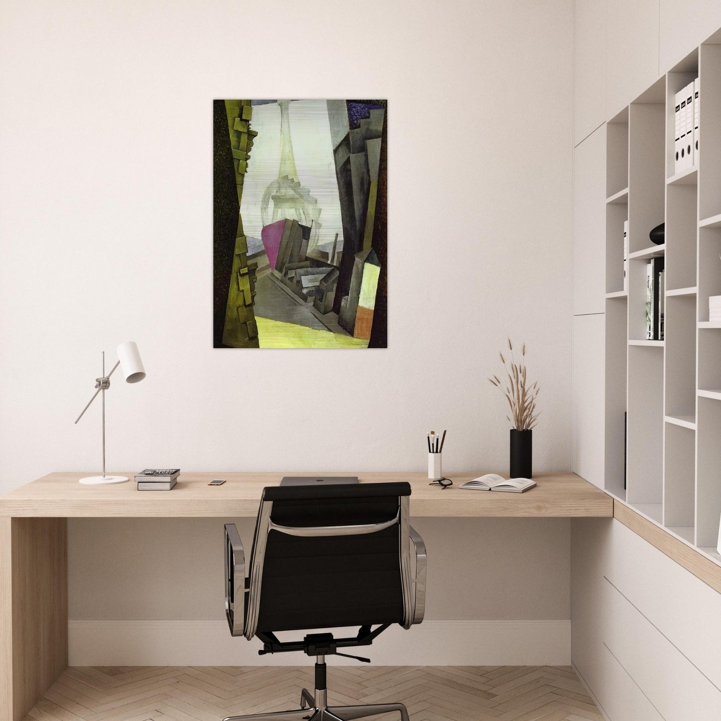 LA TOUR EIFFEL 1914 - Diego Rivera Brushed Aluminum Print - 70x100 cm / 28x40 inches | Diego Rivera Aluminum Print | Diego Rivera Prints