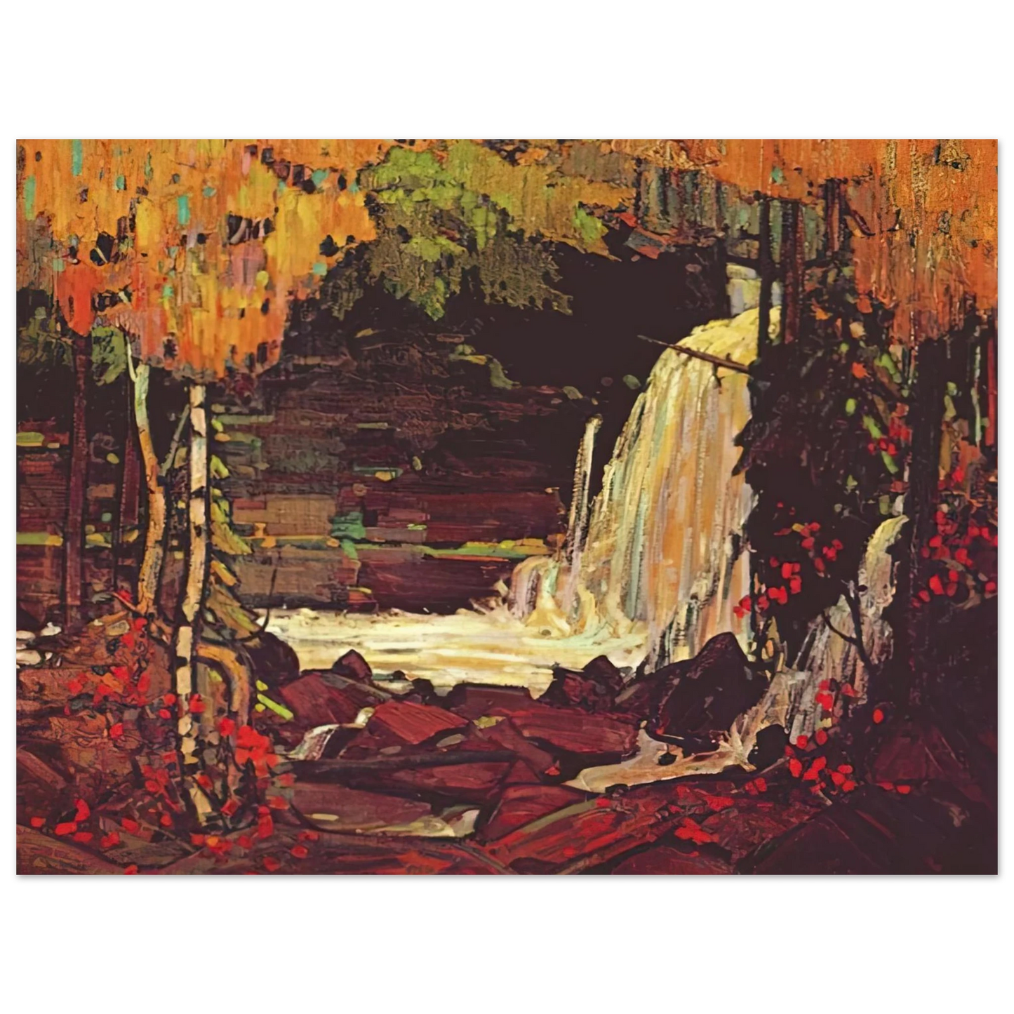 Tom Thomson - WOODLAND WATERFALL 1916 75x100 cm / 30x40inches Fine Art Poster