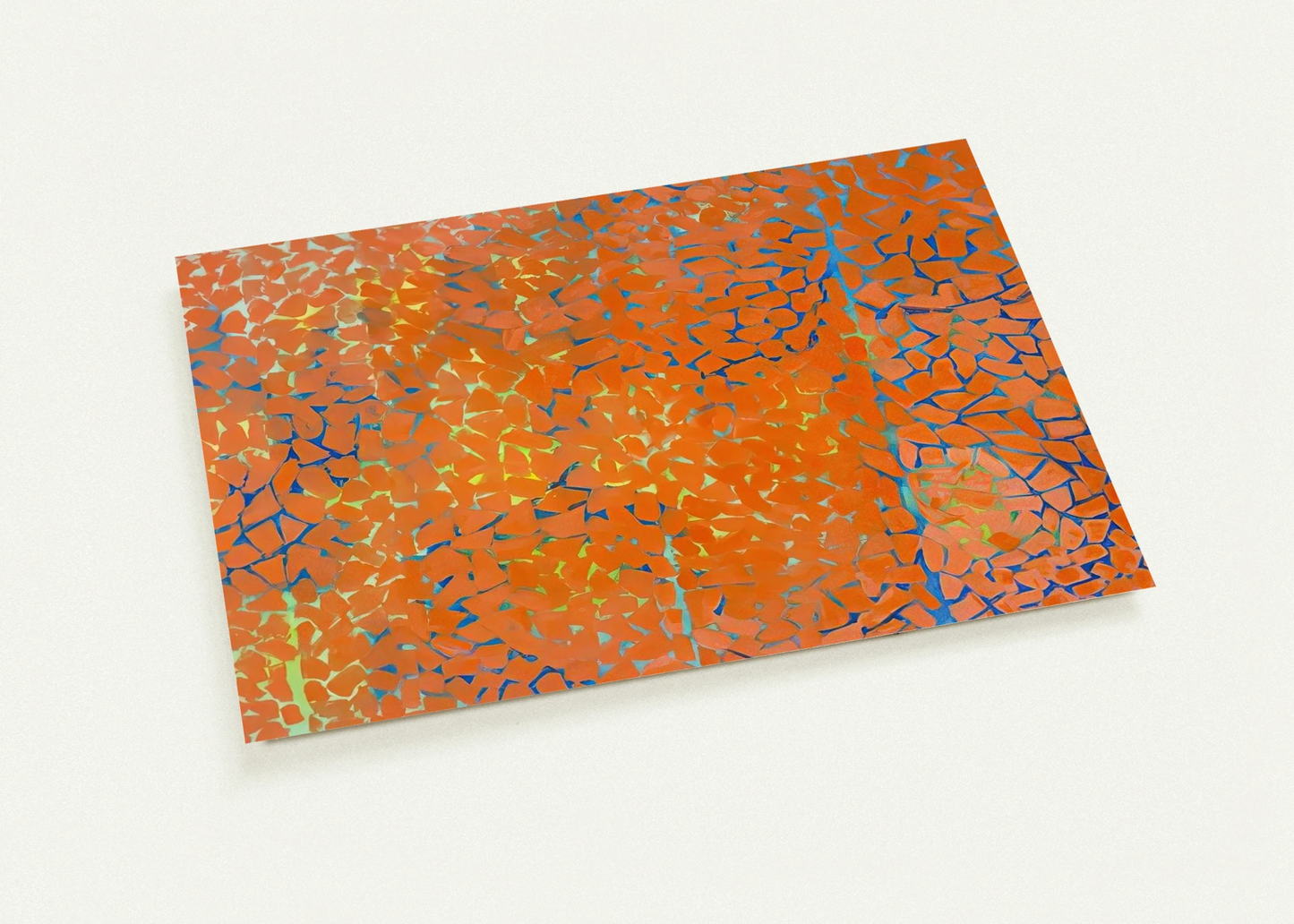 AUTUMN LEAVES FLUTTERING IN THE BREEZE 1973 By Alma Woodsey Thomas Pack of 10 Post Cards | Alma Woodsey Thomas Post Cards | A6 (10.5 x 14.8 cm) - 4.1 x 5.8 inches