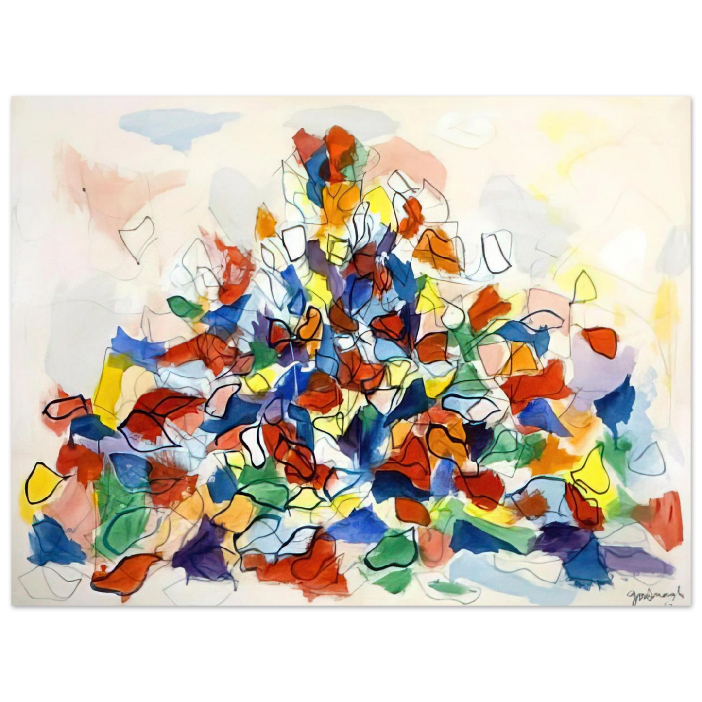 Robert Goodnough - Color Abstraction - 1967 75x100 cm / 30x40inches Fine Art Poster
