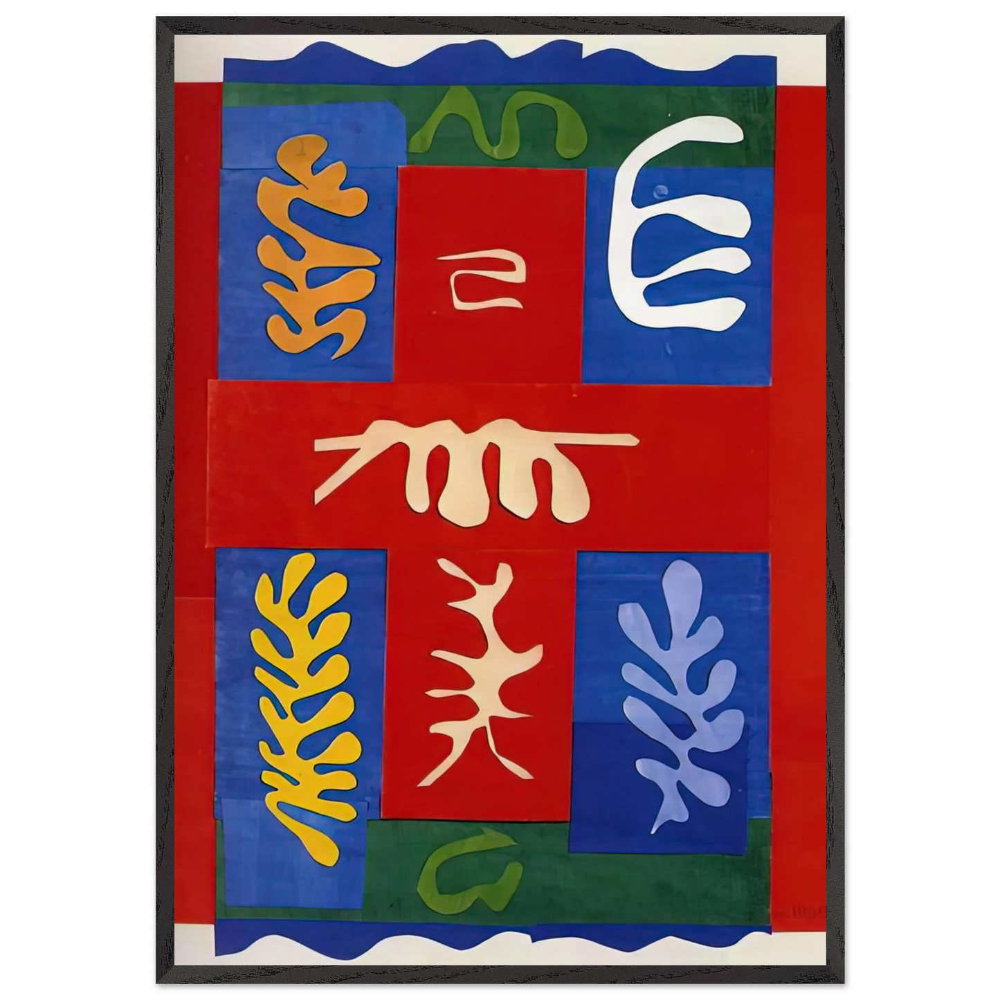 CUT OUTS 4 - Henri Matisse 70x100 cm / 28x40 inches Framed Art Print – Black Wooden Frame