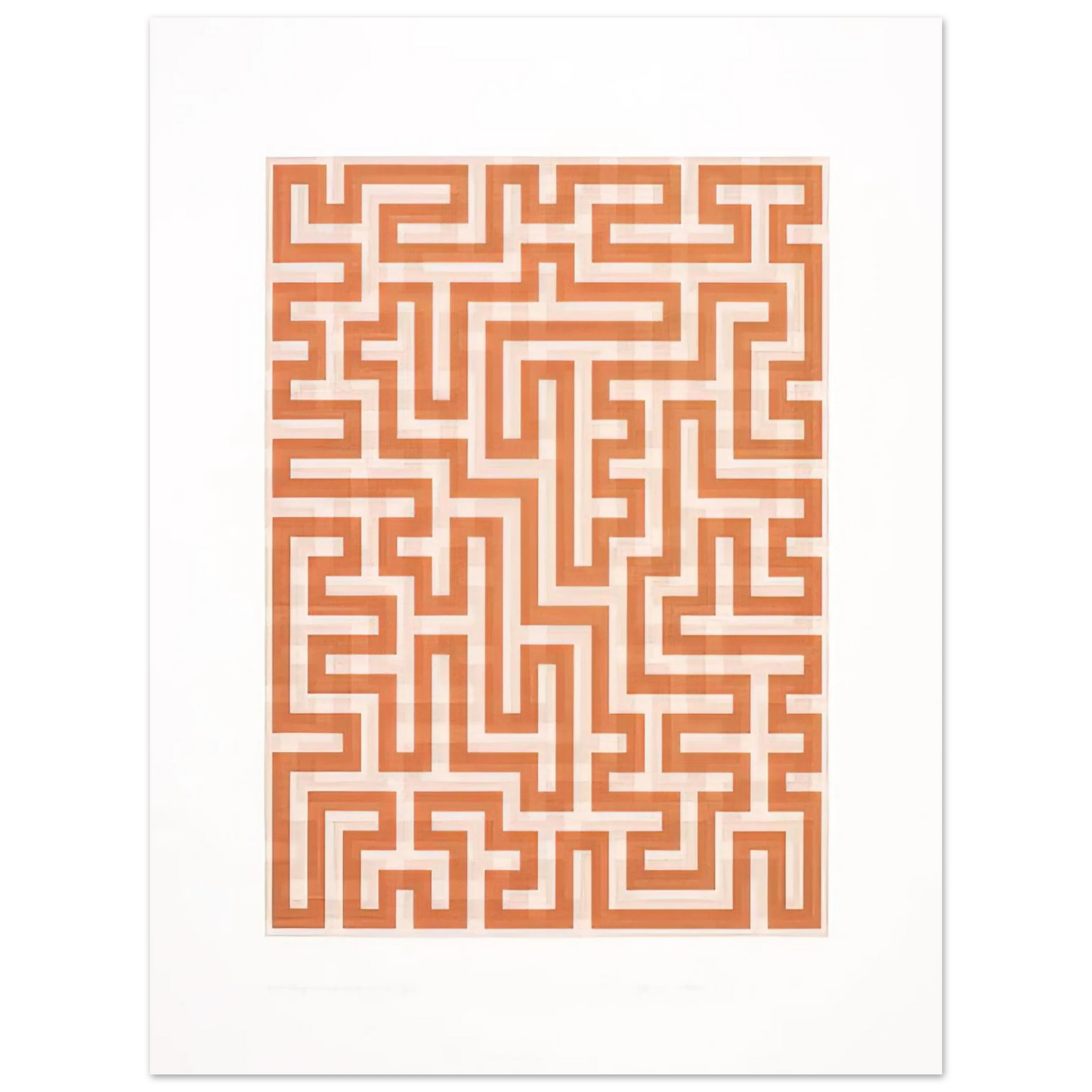 Anni Albers - RED MEANDER II 1971 75x100 cm / 30x40inches Fine Art Poster