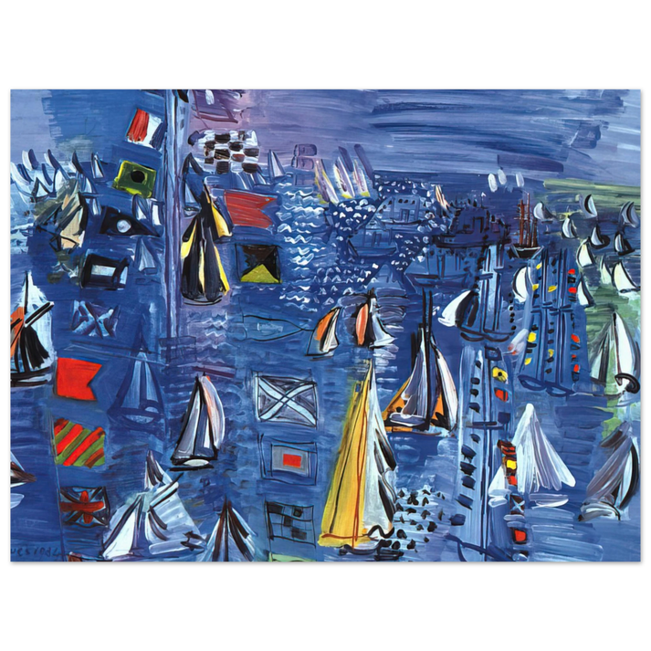 Raoul Dufy - REGATTA AT COWES 1934 75x100 cm / 30x40inches Fine Art Poster
