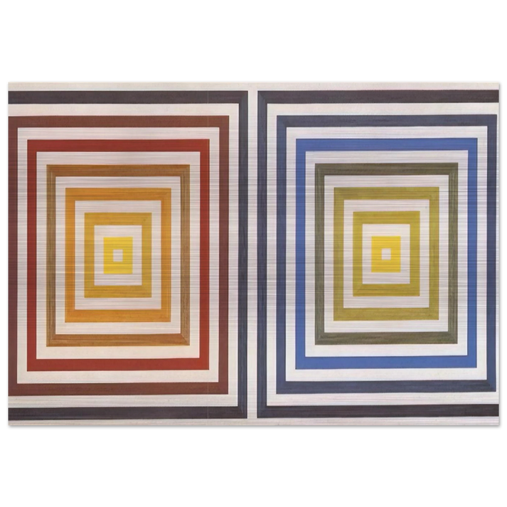 From Yellow to Violet - 1956 - Francois Morellet Brushed Aluminum Print - 70x100 cm / 28x40 inches | Francois Morellet Aluminum Print | Francois Morellet Prints