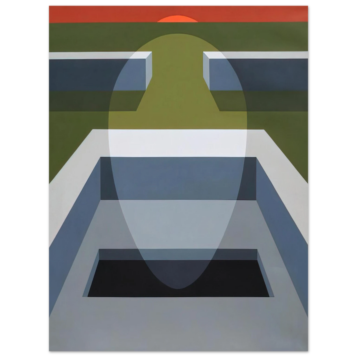 Clarence Holbrook Carter - Transection No. 7 - 1970 75x100 cm / 30x40inches Fine Art Poster