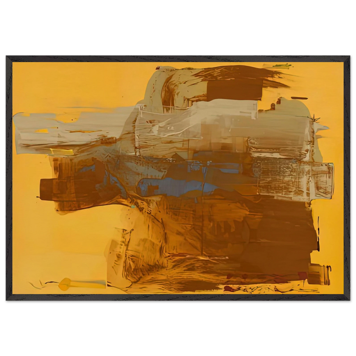 Mineral Kingdom 1976- - Helen Frankenthaler 70x100 cm / 28x40 inches Framed Art Print – Black Wooden Frame