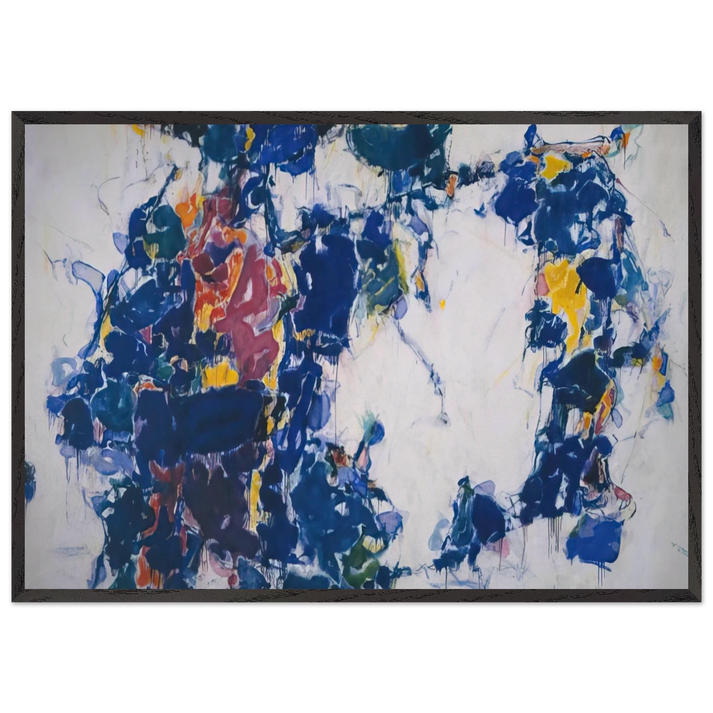 Around the Blues - Sam Francis 70x100 cm / 28x40 inches Framed Art Print – Black Wooden Frame