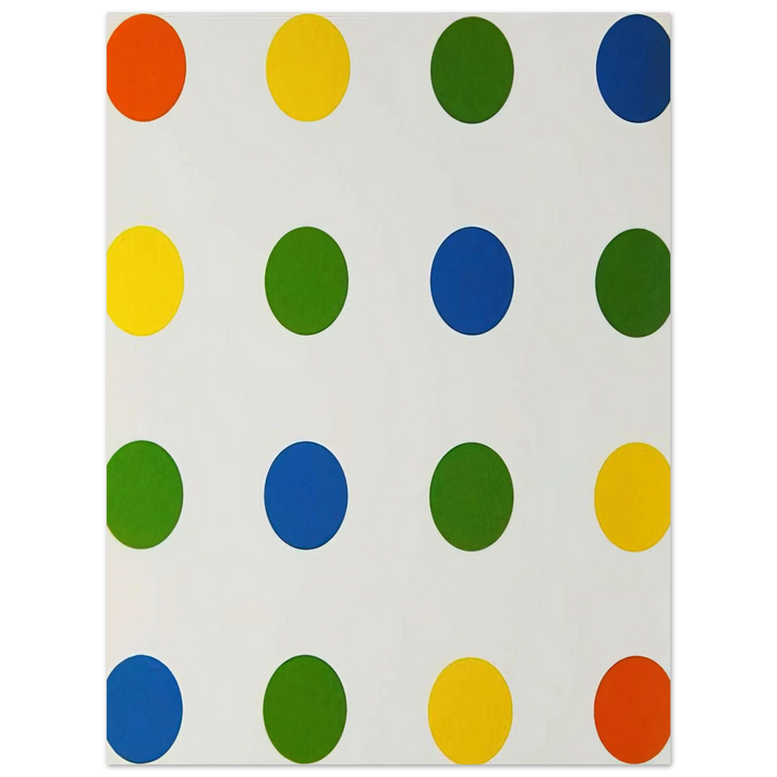 Francois Morellet - Bleu-Vert-Jaune-Orange - 1954 75x100 cm / 30x40inches Fine Art Poster
